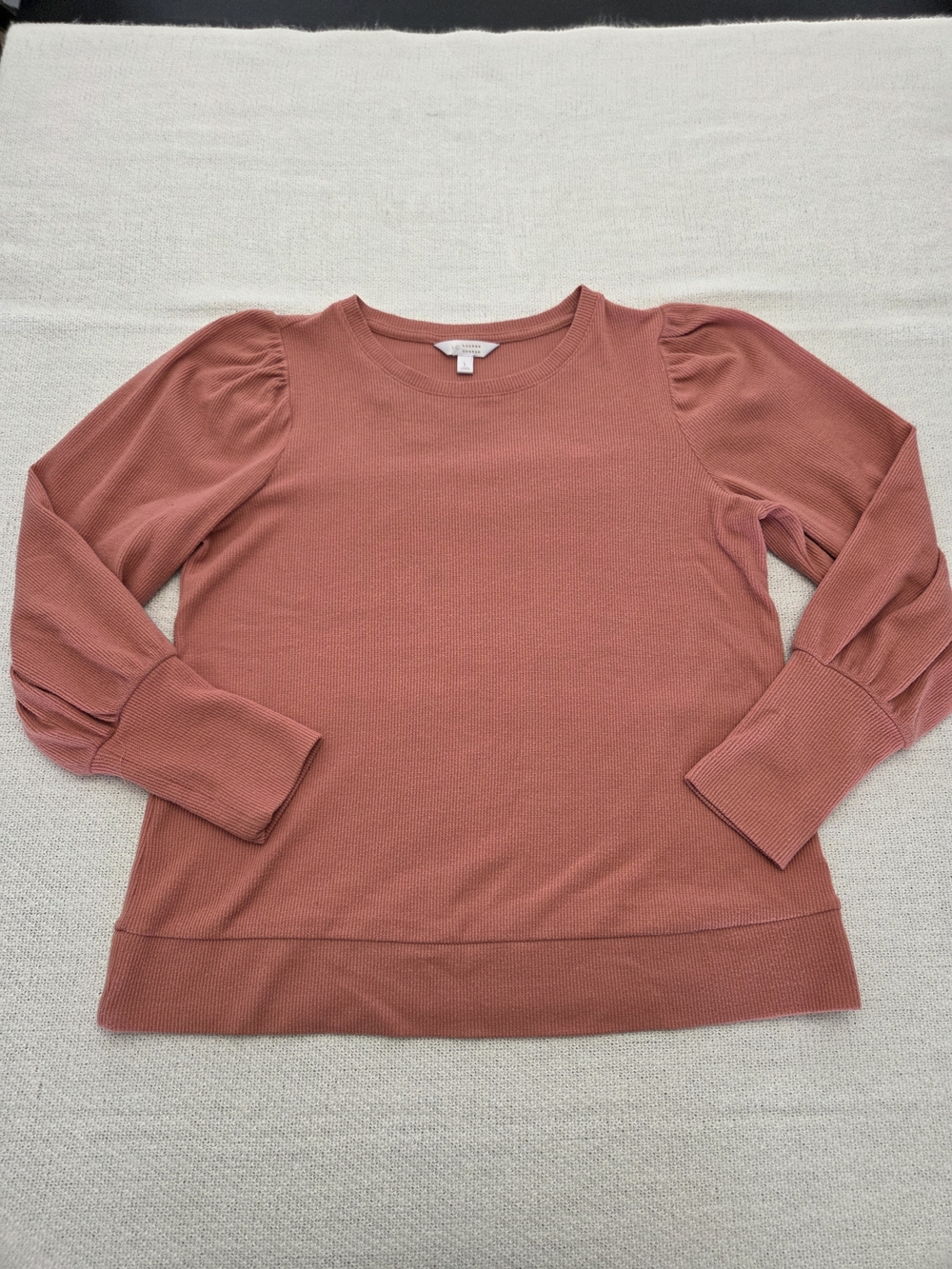 LC Lauren Conrad Rosewood Ribbed Crewneck Sweater
